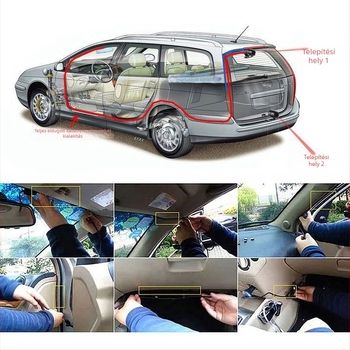 Autós DVR 1080p, 6MP, 256GB tárhely