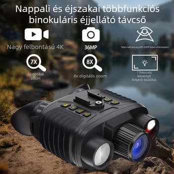 Fejre szerelhető binokuláris éjszakai látás eszköz, iránytűvel és digitális infravörös teleszkóppal