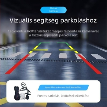 Elő- és hátsó kettős felvételt rögzítő autós dash cam, 1080p, éjszakai látás, 140° látószög, 15 napos adattárolás