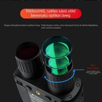 Kültéri éjjellátó binokulár, nappal és éjszaka, 4K HD, nagyítás