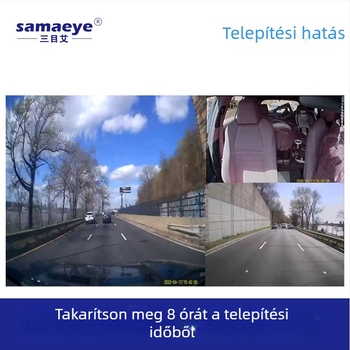 1080P éjjellátású háromlencsés autós DVR 2 colos kijelzővel és Wi‑Fivel