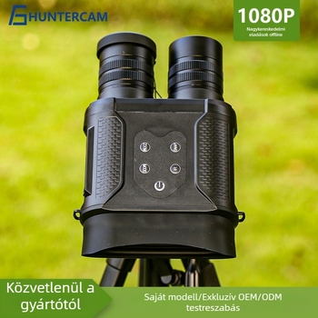 Infravörös éjjellátó kézi binokulár – nagyítás 3.5–7x, objektív 31 mm, látótávolság 500–800 m, videó 1080P/720P, tömeg 0.65 kg