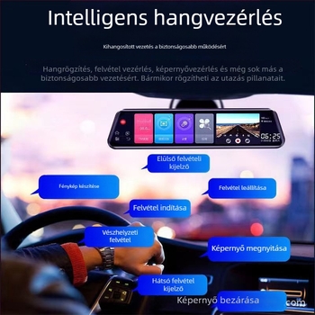 Új 4K 10 hüvelykes autós dash kamera éjszakai látással, hangvezérléssel, ADAS ütközéselkerüléssel és mobiltelefon-kapcsolattal