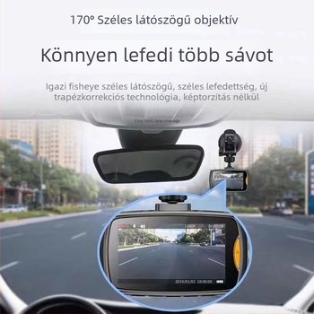 G30 autós dash kamera – elő- és hátsó felvételek, hátrameneti kép, ciklikus felvétel, fejlett éjszakai látás, 2,0 hüvelykes kijelző
