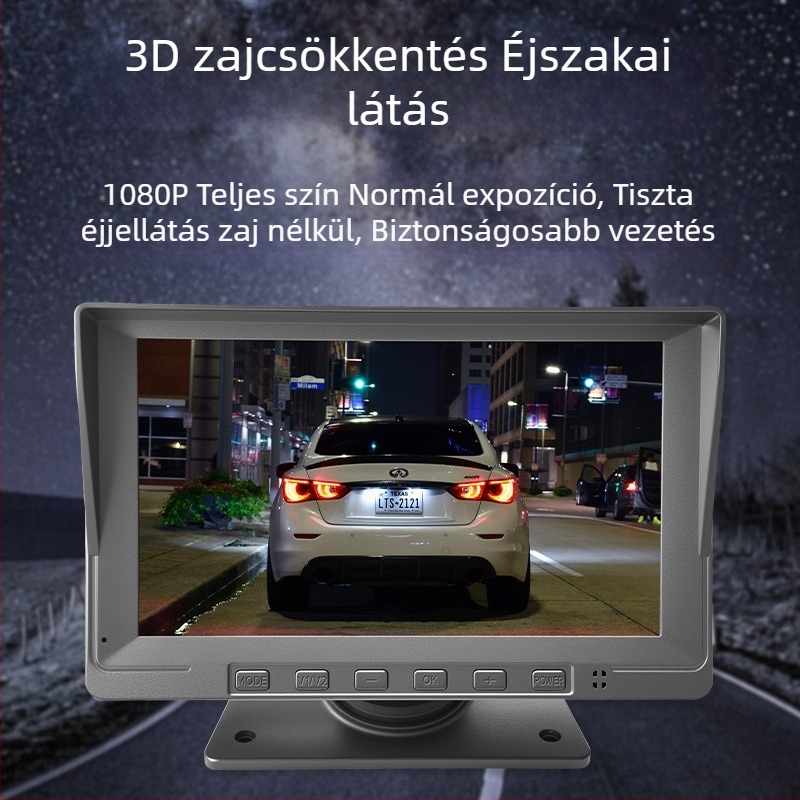 24V teherautó fedélzeti kamera, 360°-os nézet, elöl és hátul négycsatornás felvétel, hátrameneti kép – mindent egyben