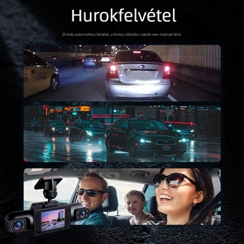 2026-os új modell 4-lencsés dash cam, HD éjjellátás, 360° panoráma, vezeték nélküli telepítés