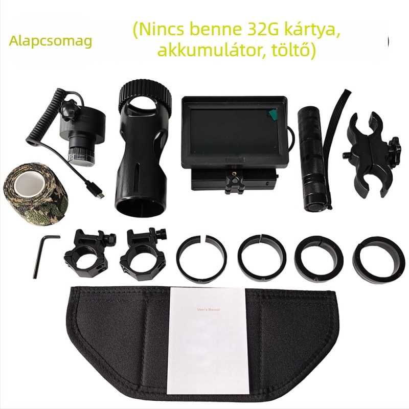 Infravörös éjjellátó eszköz, 1x nagyítás, 48 mm objektív, effektív hatótáv 200–400 m, súly 0,85 kg