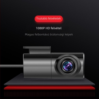 ADAS-szal ellátott autókamerás dash cam, 360° forgó objektív, 1080p, 140° látómező, USB interfész