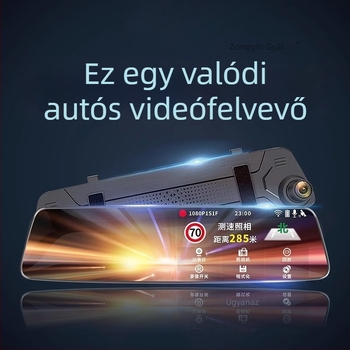 Autó dash kamera – elől-hátul egyidejű felvétel, 360° panoráma, 1080p, éjszakai látás, F2.0-ös fényerő