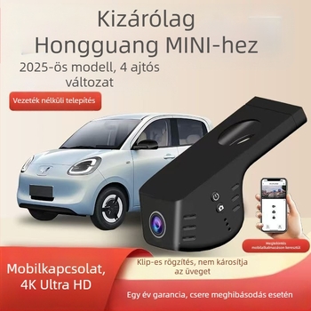 Wuling Hongguang Mini dashcam Macaron EV – gyári eredeti, 4K ultraéles, éjszakai látás, rejtett kialakítás, kábelezés nélkül, elő- és hátsó kettős felvétel