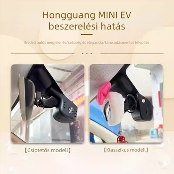 Wuling Hongguang Mini dashcam Macaron EV – gyári eredeti, 4K ultraéles, éjszakai látás, rejtett kialakítás, kábelezés nélkül, elő- és hátsó kettős felvétel