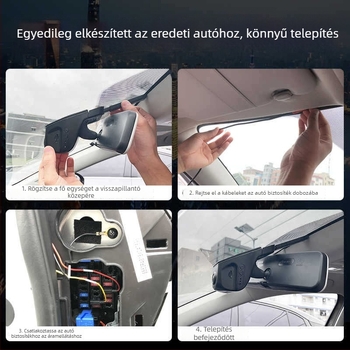 Honda Shadow rejtett fedélzeti kamera, vezeték nélküli 4K Ultra HD, első és hátsó duál felvétel, 170°-os széles látószög, F1.8 objektív, éjszakai látás