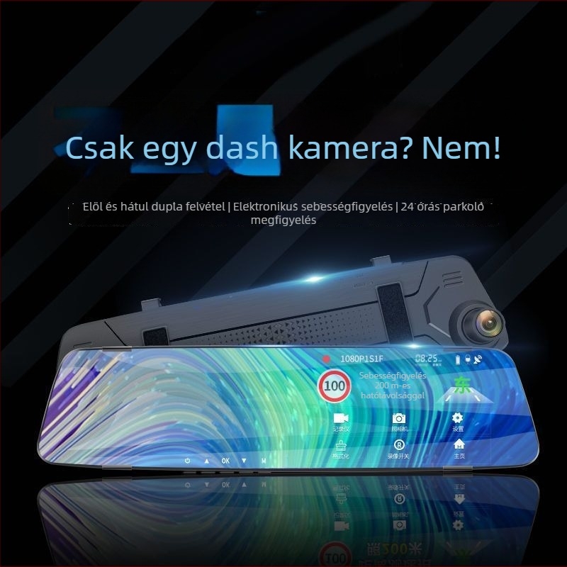 360° panoráma autós kamera elöl-hátul kettős objektívvel, 1080P, éjjellátás, 170° látószög