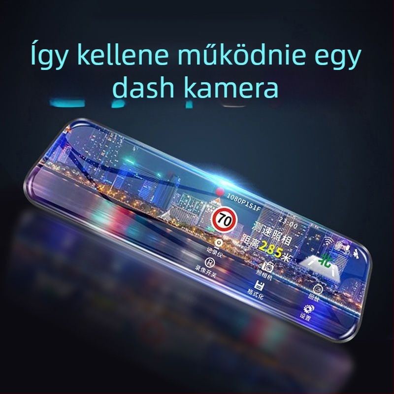 360° panoráma autós kamera elöl-hátul kettős objektívvel, 1080P, éjjellátás, 170° látószög