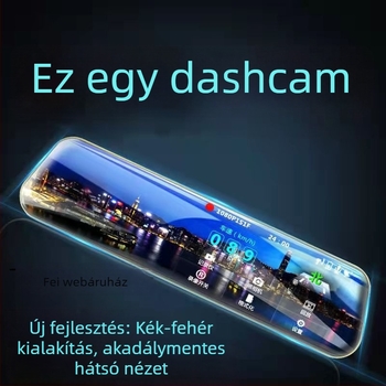 Visszapillantó tükör DVR-rel – előre és hátra kettős felvétel, 1080p, 100° látószög, éjszakai látás, parkolási felügyelet