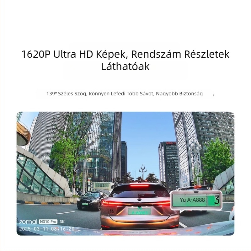 Autós menetregisztráló kamera M310Pro3K parkolásfigyeléssel, 1620P, F1.55, SD-kártya támogatás, USB-ellátás, kijelző nélkül