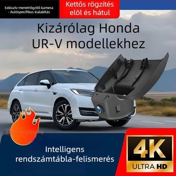 Honda dedikált dash-kamera Accord, Inspire, CR-V, HR-V, Civic modellekhez – 4K Ultra HD, elől és hátul kettős felvétel