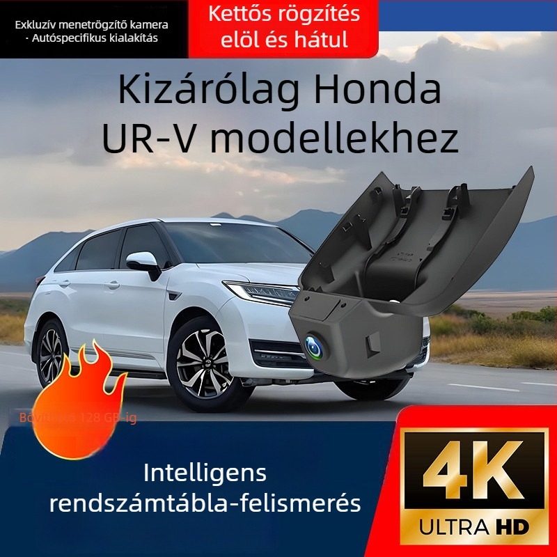 Honda dedikált dash-kamera Accord, Inspire, CR-V, HR-V, Civic modellekhez – 4K Ultra HD, elől és hátul kettős felvétel