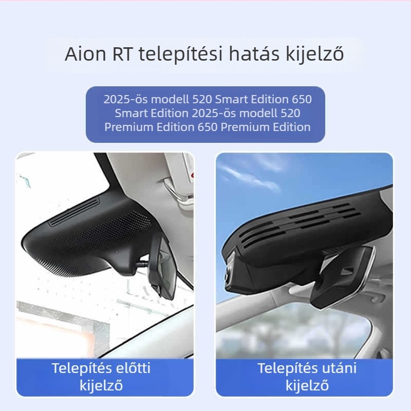 GAC Aion RT dash kamera – OEM, 4K Ultra HD, rejtett kábelezés, 2025-ös modell