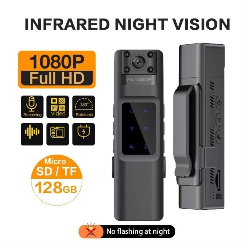Carelon L13 HD kamera 1080p felvétellel, sztereó mikrofon, Wi-Fi, 2.0 hüvelykes LCD-kijelző, microSD‑kártya‑hely – konferenciákra, járőrszolgálatra, vizsgálatokra, kerékpározásra és képzésre