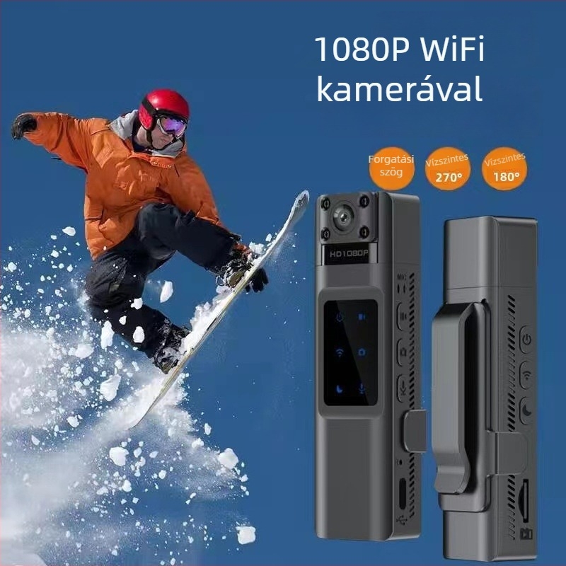 Carelon L13 HD kamera 1080p felvétellel, sztereó mikrofon, Wi-Fi, 2.0 hüvelykes LCD-kijelző, microSD‑kártya‑hely – konferenciákra, járőrszolgálatra, vizsgálatokra, kerékpározásra és képzésre