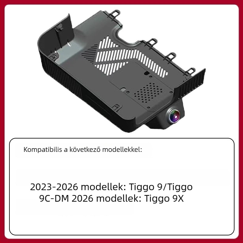 Chery Tiggo 9X dash kamera, 4K felbontás, rejtett vezeték nélküli telepítés, első és hátsó duál látószögű lencse, 2026-os modell