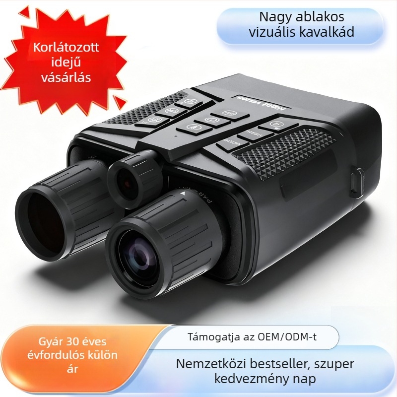Kétcsöves infravörös éjjellátó készülék – nagyítás 6x-10x, 42 mm objektív, 600 m látótáv, 5000 mAh akkumulátor