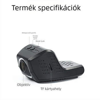 Rejtett szélvédőre szerelt autós dash cam, 1080p, Wi-Fi, hurkolt felvétel, 170° látószög