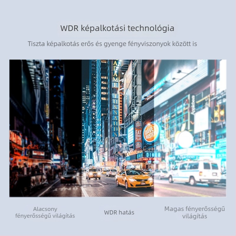 Wi-Fi autós dash cam 1080p, széles dinamikatartomány, rejtett vezeték nélküli telepítés és éjszakai látás