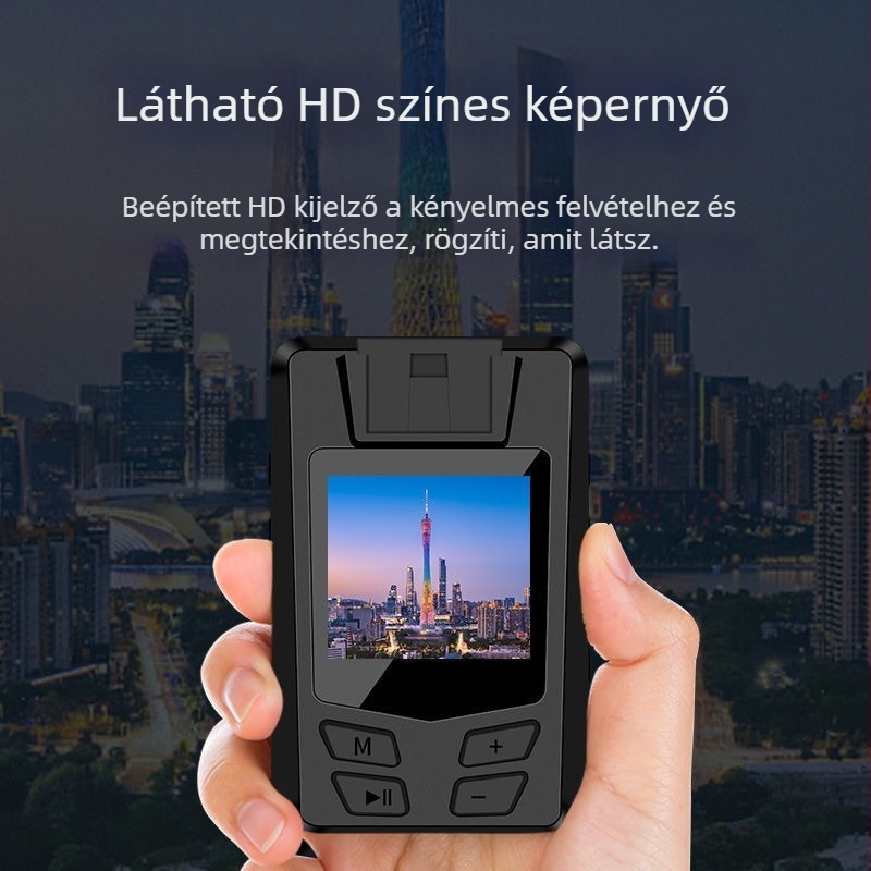 Kézben tartható robbanásbiztos rendvédelmi testkamera, HD éjszakai látással és infravörös felvétellel, kültéri használatra övcsipesszel