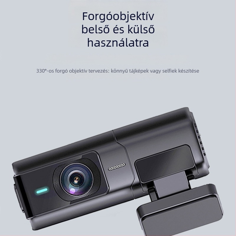 HD dupla lencsés Wi-Fi autós DVR, 2K széles látószögű éjszakai felvétel, hátsó kép 2K+720P