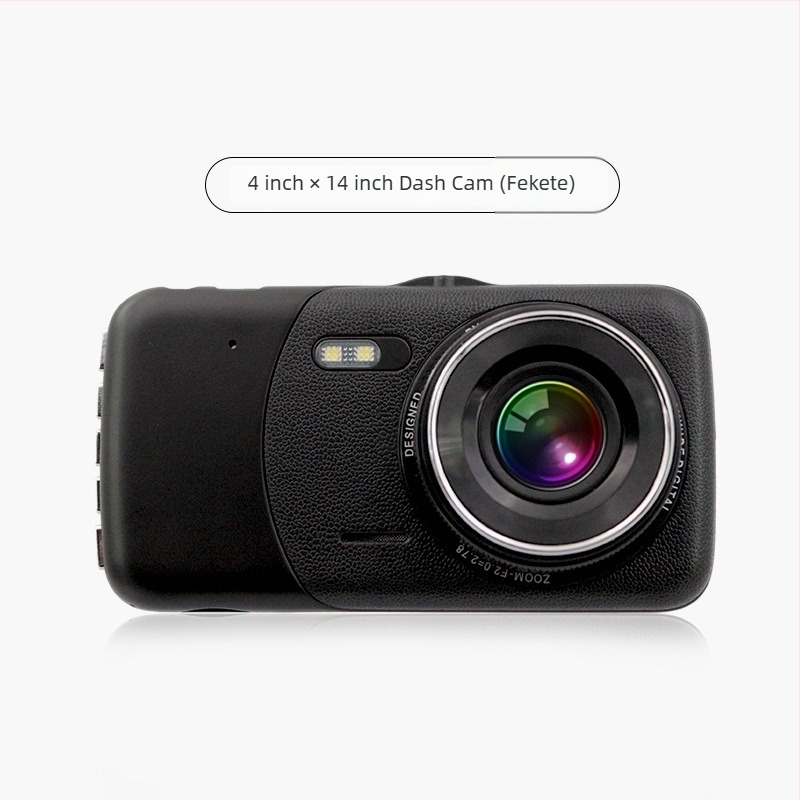 Duál-lencsés autós dash cam, 1080p, 170° látómező, ciklikus felvétel, visszafelé kép funkció