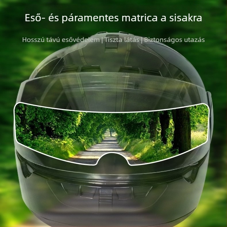 Elektronikus motorkerékpár sisakra — fólia eső- és párásodás elleni, nano-film anyag • Town Head • Univerzális
