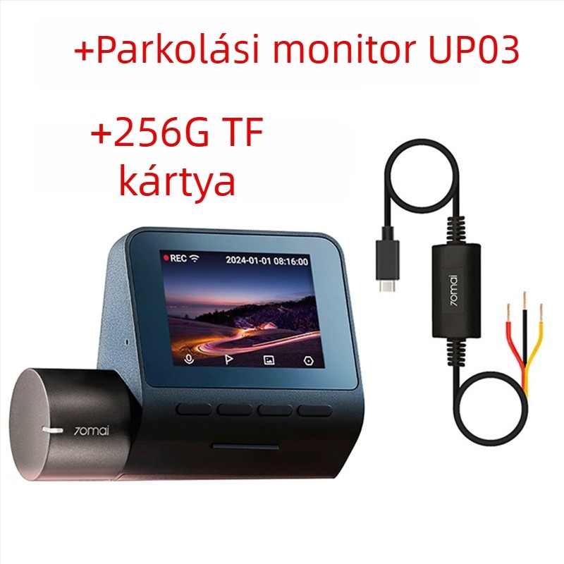 A510Lite dash kamera, 140° látószög, 1600P felbontás, Wi-Fi, Parkolás figyelés, 2.0 inch kijelző