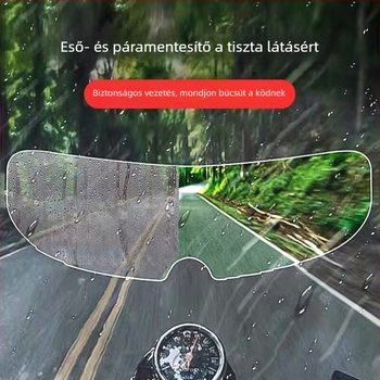 Motorkerékpár sisak vizorfilm nano membránnal – párásodás elleni, vízálló, univerzális, testre szabható
