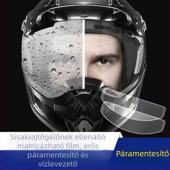 Elektromos motorkerékpár sisakhoz HD anti-párásodás lencse fólia és esőálló védőfólia a vizierához – univerzális