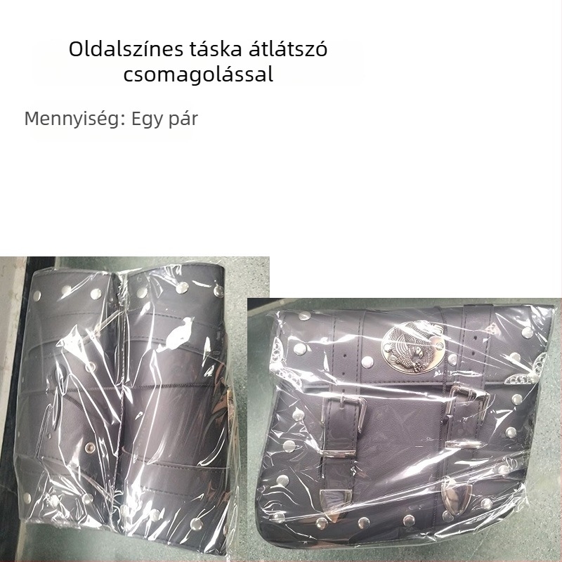 Fire Knight Pack PU bőrtáska motorkerékpárhoz, oldalsó pannierrel és szerszámtáskával