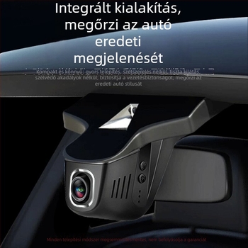 Kétlencsés autós dash cam, 1080p, 170°-os széles látószög, WiFi, parkoló megfigyelés