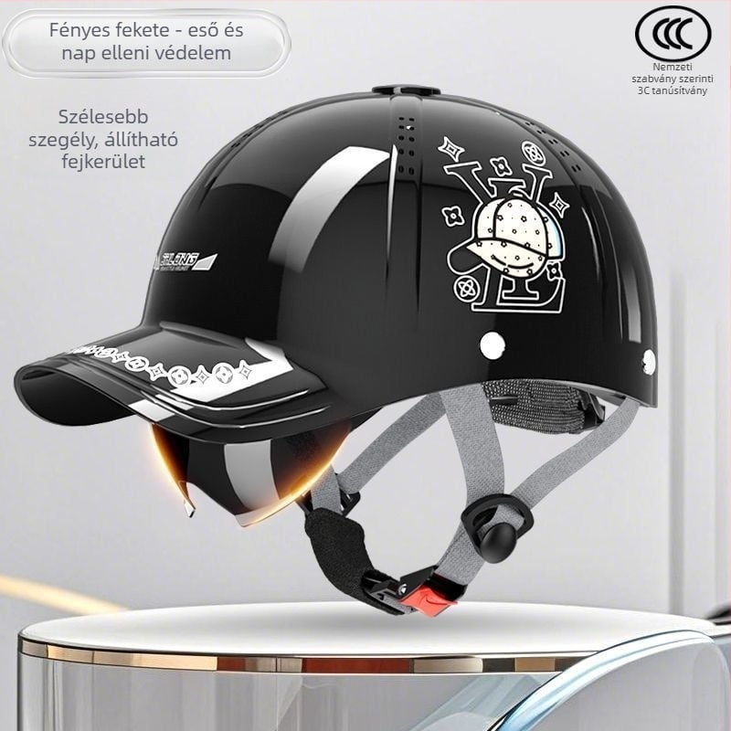 Elektromos járművekhez és motorkerékpárokhoz készült sisak, 3C tanúsítvány, egész éves viselet, fél sisak, kiváló biztonság