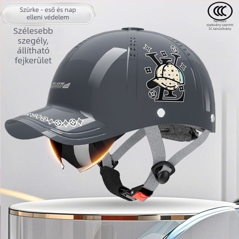 Elektromos járművekhez és motorkerékpárokhoz készült sisak, 3C tanúsítvány, egész éves viselet, fél sisak, kiváló biztonság