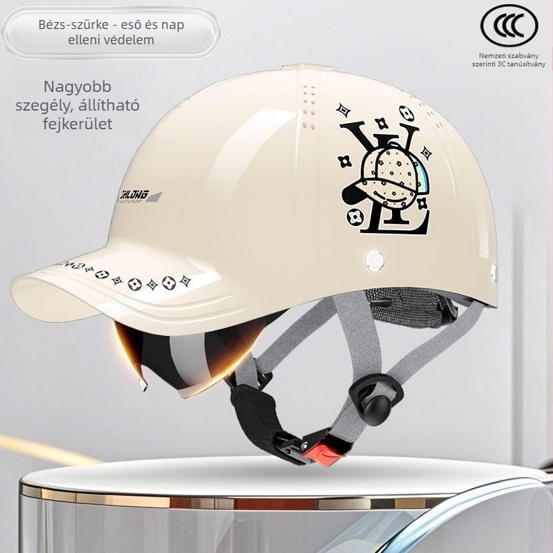 Elektromos járművekhez és motorkerékpárokhoz készült sisak, 3C tanúsítvány, egész éves viselet, fél sisak, kiváló biztonság