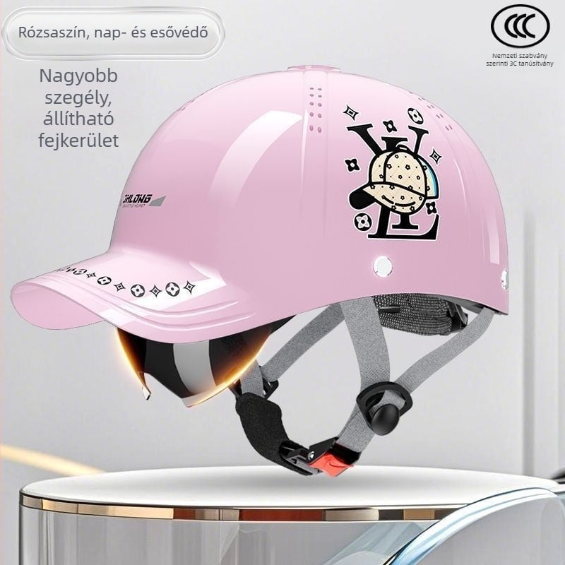 Elektromos járművekhez és motorkerékpárokhoz készült sisak, 3C tanúsítvány, egész éves viselet, fél sisak, kiváló biztonság