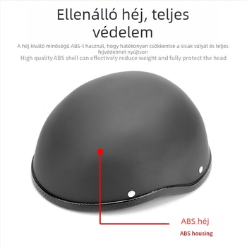 JS Retro Harley-stílusú fél sisak - uniszex, minden szezonban, PVC/ABS/hab, elektromos motorkerékpárhoz