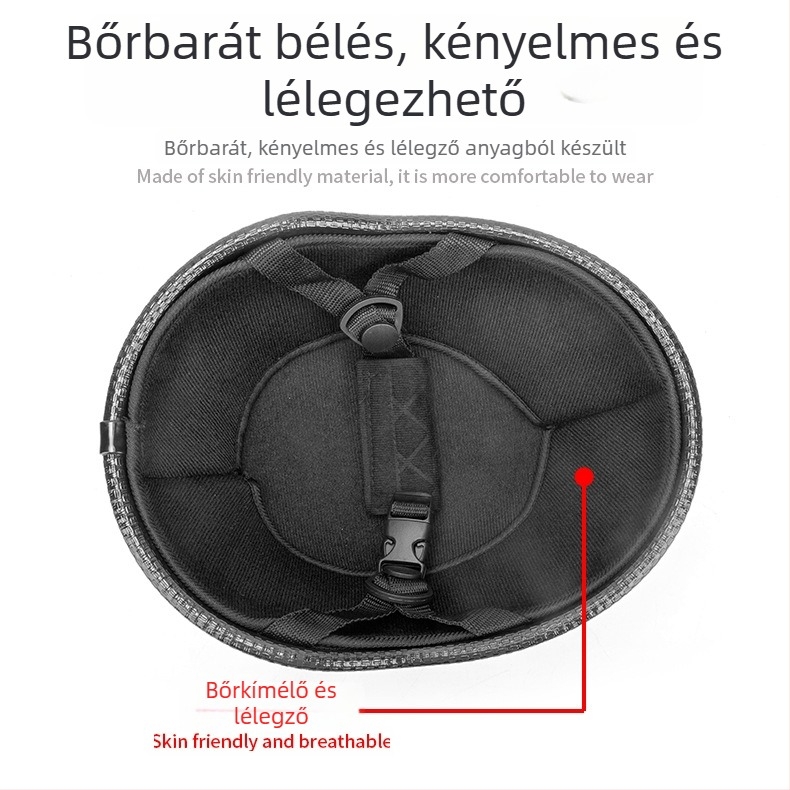 JS Retro Harley-stílusú fél sisak - uniszex, minden szezonban, PVC/ABS/hab, elektromos motorkerékpárhoz