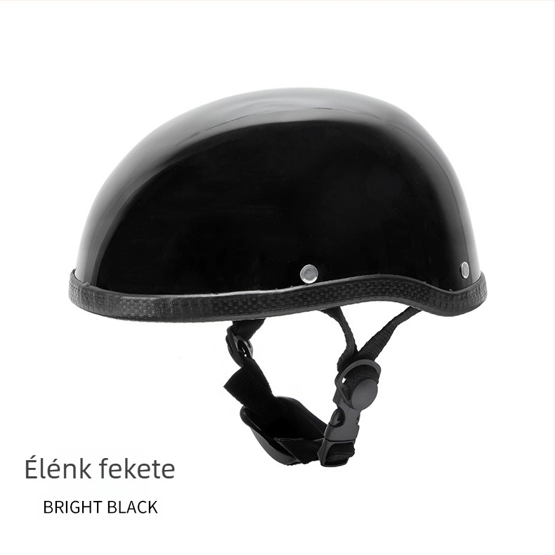 JS Retro Harley-stílusú fél sisak - uniszex, minden szezonban, PVC/ABS/hab, elektromos motorkerékpárhoz