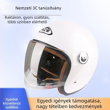 Fél sisak felnőtteknek, ABS, 3C tanúsított, elektromos motorkerékpárhoz