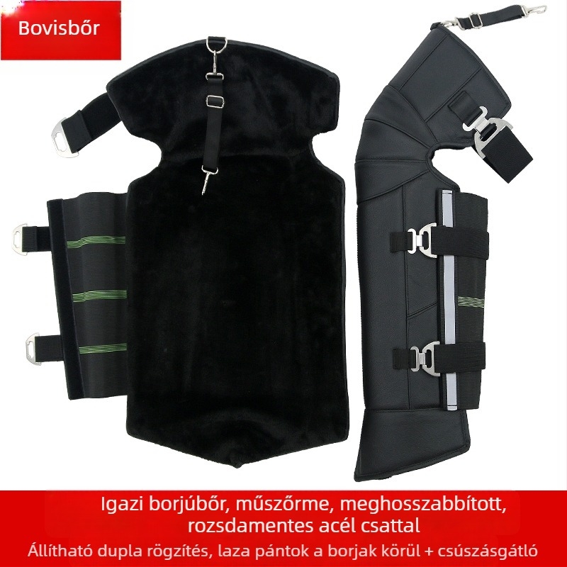 Motorkerékpár térdvédő – Huide, hosszú stílus, gyapjú-szigetelés, szélálló