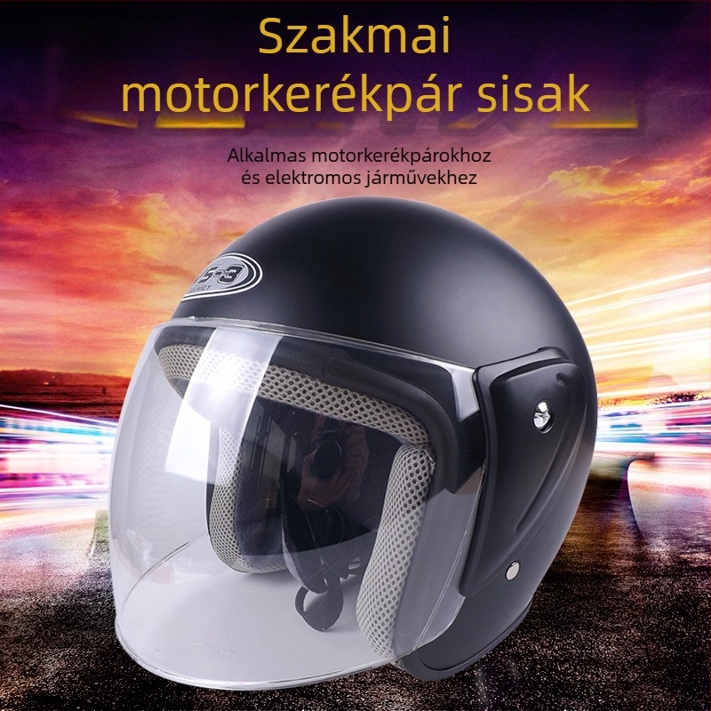 Elektromos járművekhez készült sisak – fél sisak, ABS, minden évszak, közlekedésre, univerzális illeszkedés