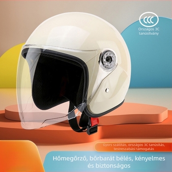 ABS fél sisak elektromos motorokra és kerékpárokra, 3C tanúsítvány, új nemzeti szabvány, univerzális illeszkedés, téli használat