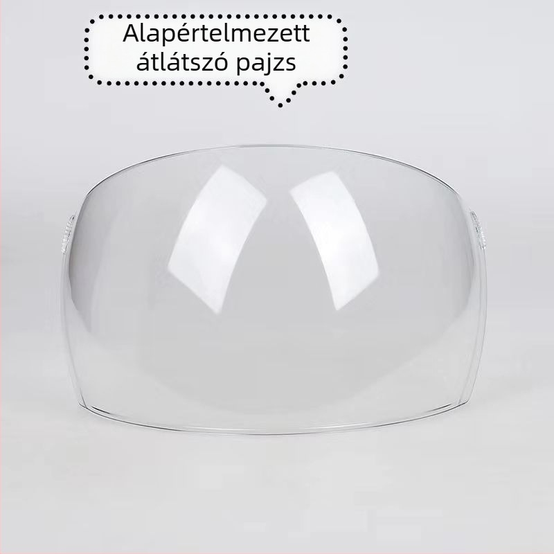 Motorkerékpár és elektromos járművek sisakvédő vizor, átlátszó, páramentes, HD felbontású, kopásálló, műanyag, 3C tanúsítvány 2017010201969674